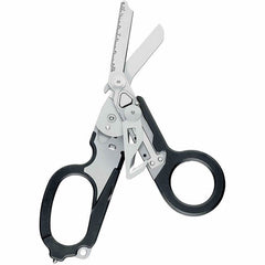 6 in 1 Multi-function Emergency Response Shears with Strap Cutter and Glass Black with MOLLE Compatible Holster