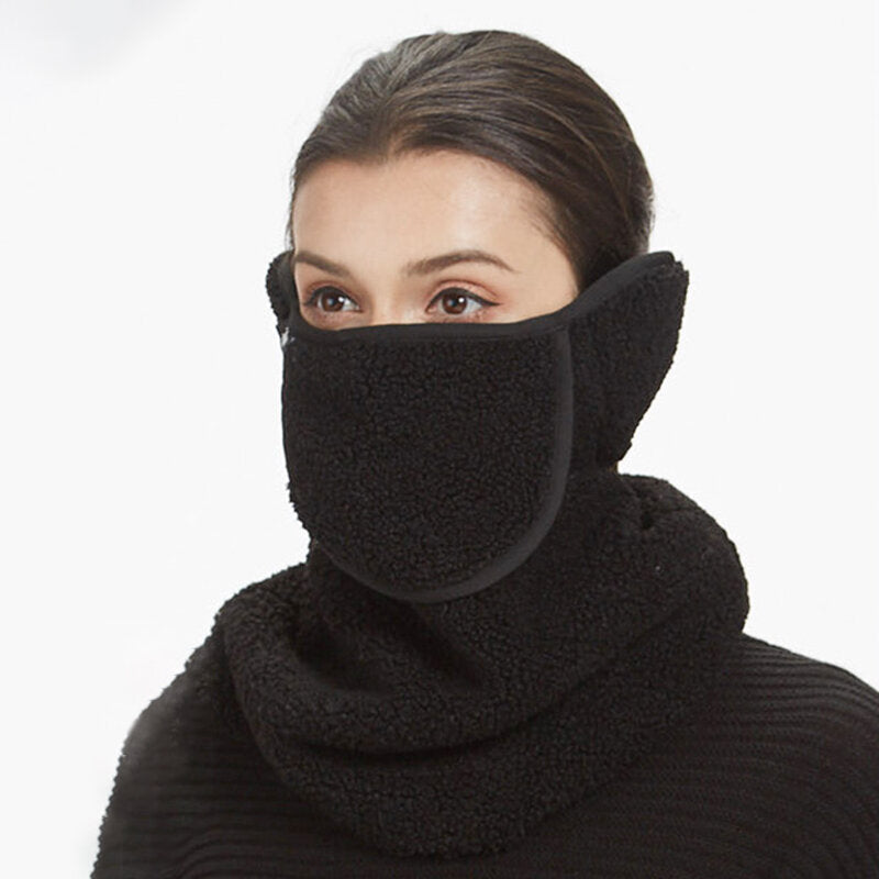 Men Women Winter Warm Cold Dustproof Face Mask Breathable Warm Ears Outdoor Cycling Ski Travel Mouth Face Mask