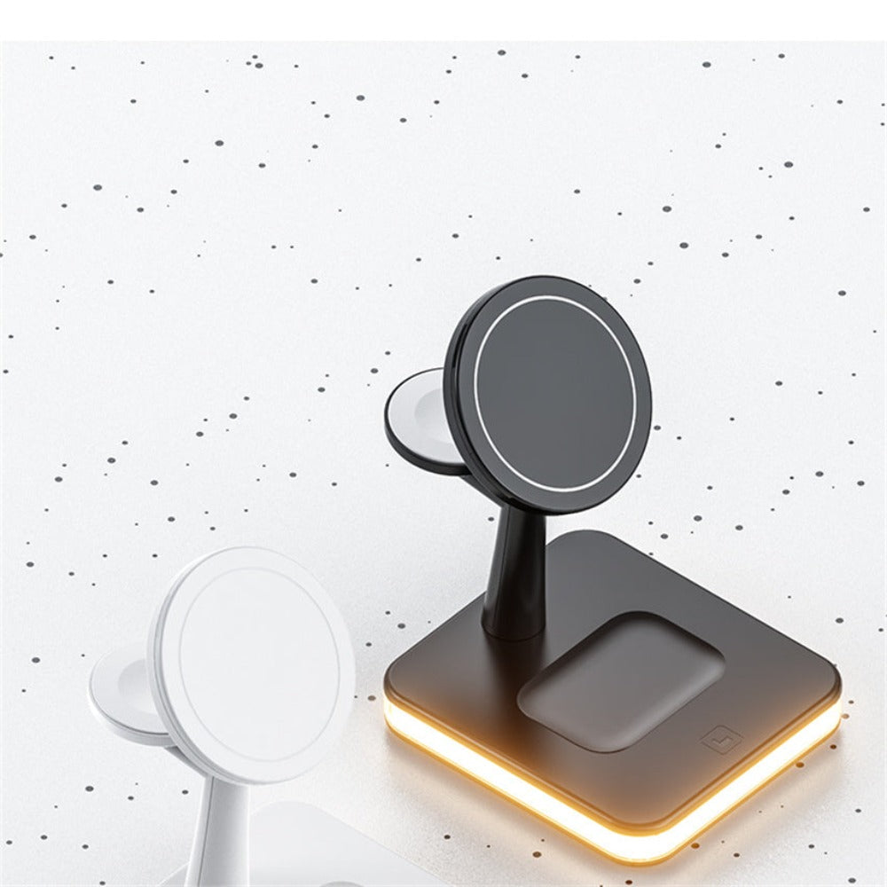 30W 4-in-1 Magnetic Wireless Charger Lamp for iPhone, Apple Watch, AirPods