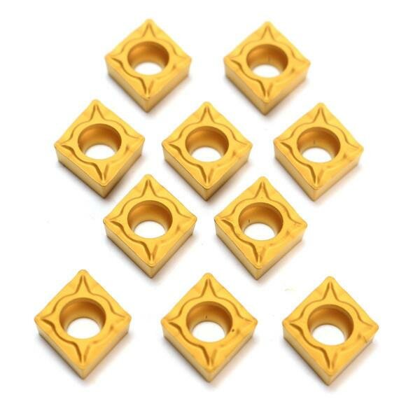 10pcs CCMT060204-HM YBC251 Carbide Insert Titanium Coated Carbide Cutter