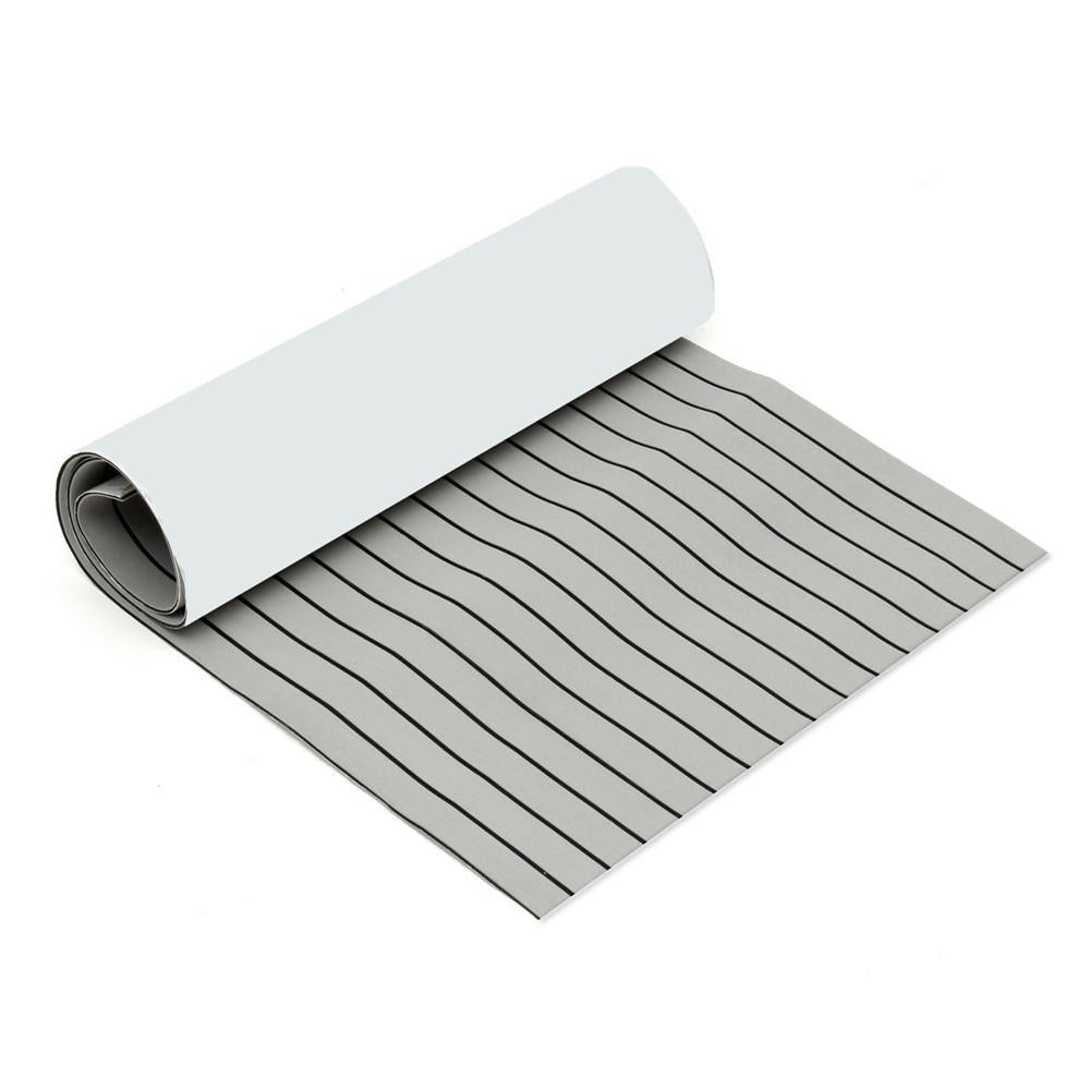 900mmx2400mmx5.5mm Light Grey and Black EVA Foam Faux Teak Sheet Boat Yacht Synthetic Teak Decking