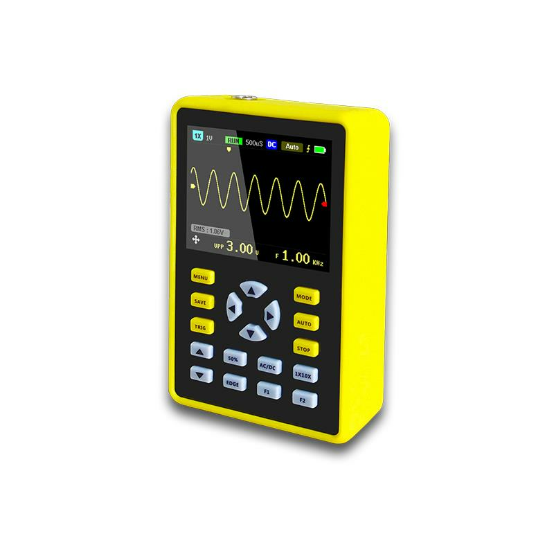 Digital 2.4-inch TFT Screen Anti-burn Oscilloscope 500MS/s Sampling Rate 100MHz Analog Bandwidth Support Waveform Storage and Built-in Large 3000mah Capacity Lithium Battery