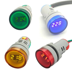 22mm AC 60V-450V LED Digital Voltmeter Indicator Lamp Voltage Gauge Monitor