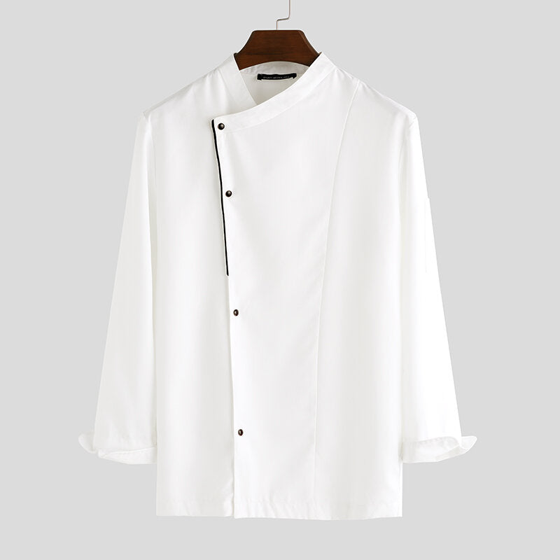 Professional Chef Jacket Long Sleeves Shirt Kitchen Shirts Uniform for Women Men