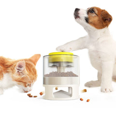 Dog Training Food Leaking Toy Press Type Feeder Transparent Granary Anti-falling Improve IQ Fun Feeding for Cats or Dogs