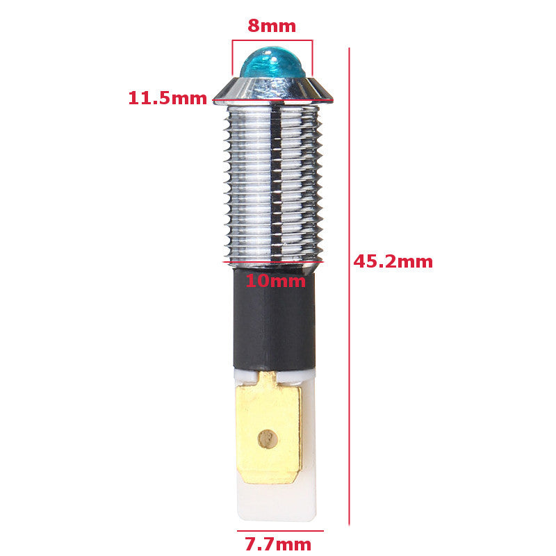 12V 10mm LED Dashboard Dash Warning Indicator Signal Light Lamp