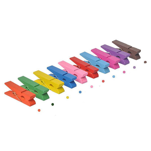 10pcs Colorful Wodden Clothespins Durable Photo Paper Peg Pin Craft Clips