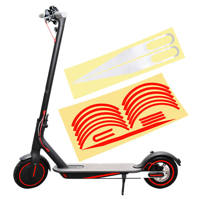 Electric Scooter Reflective Stickers Waterproof Warning Sticker Tape Decals for Mijia M365 Electric Scooter Accessories