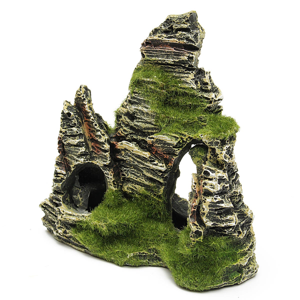 Mountain View Aquarium Rock Cave Stone Tree Bridge Fish Tank Ornament Decorations