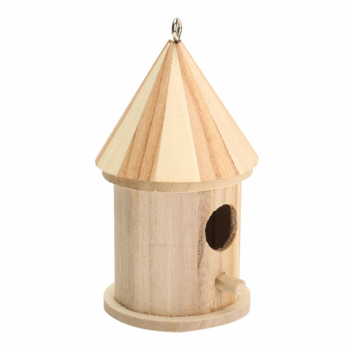 Wood Carving Wooden Birdhouse Bird Nest House Shed Garden Yard Hanging Decor