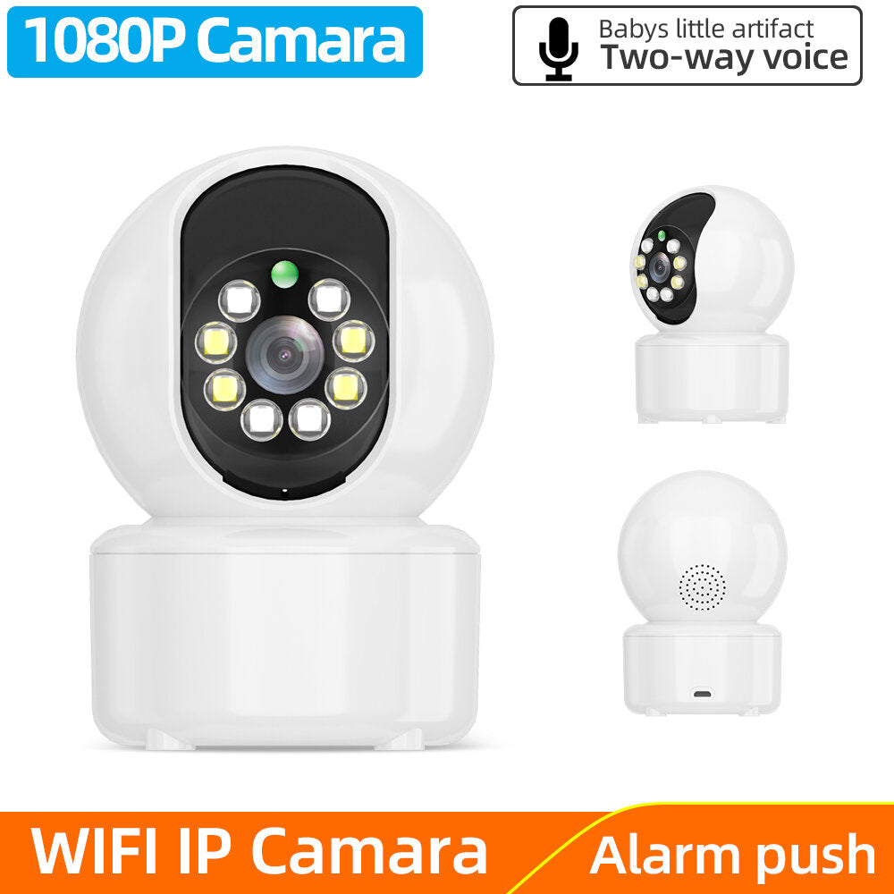 1080P 8 LED Indoor PTZ WIFI IP Camera Two Way Audio Wifi Camera Cloud Storage Waterproof Night Vision CCTV Video Dual Light