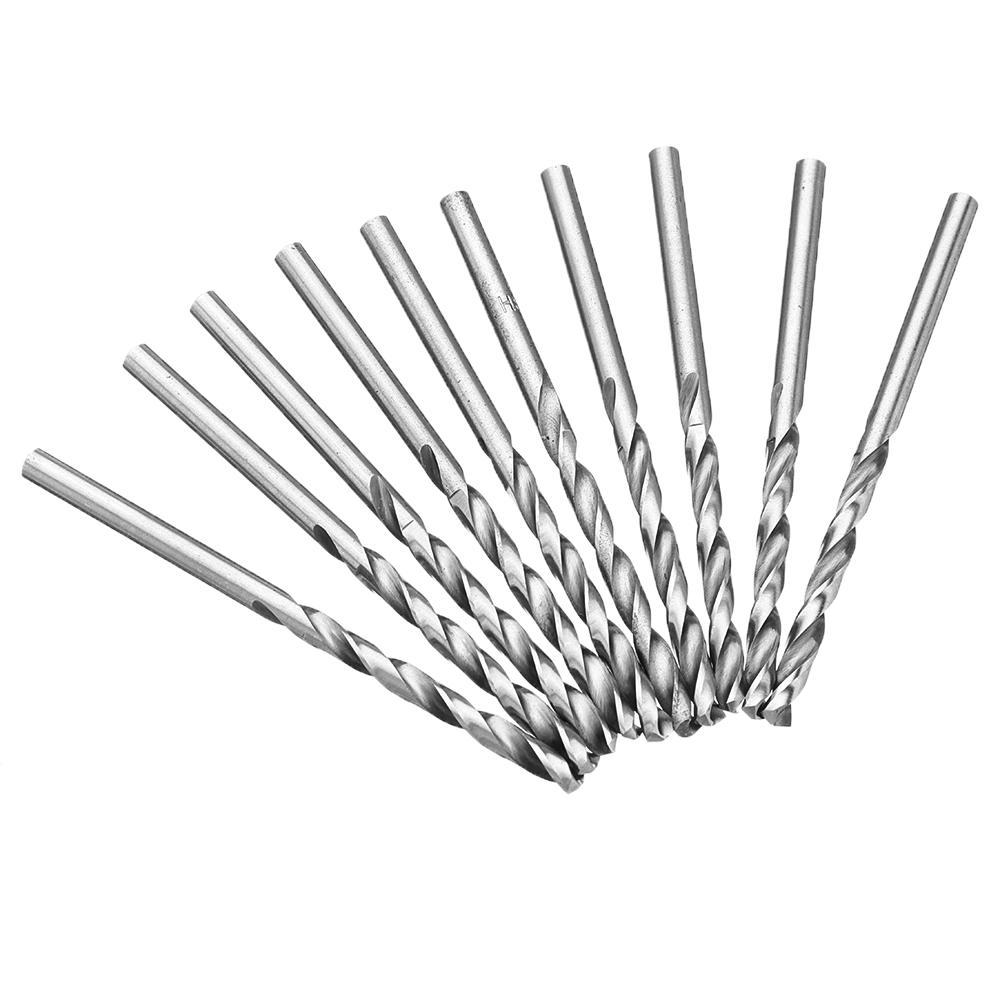 10Pcs 2.2-4.0mm Drill Bit HSS High Speed Steel Straight Shank Twist For Hand