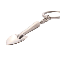 1PC Keyring Tools Metal Silver Keychain Work Shovel Mini Tool Shovel Keyring Metal Keychain Work Tools
