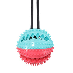 Dog Toy with Suction Cup Multi-functional Pet Toy Dog Molar with Suction Cup Chewing Rope Ball Toy Dog Toothbrush Toy Chew