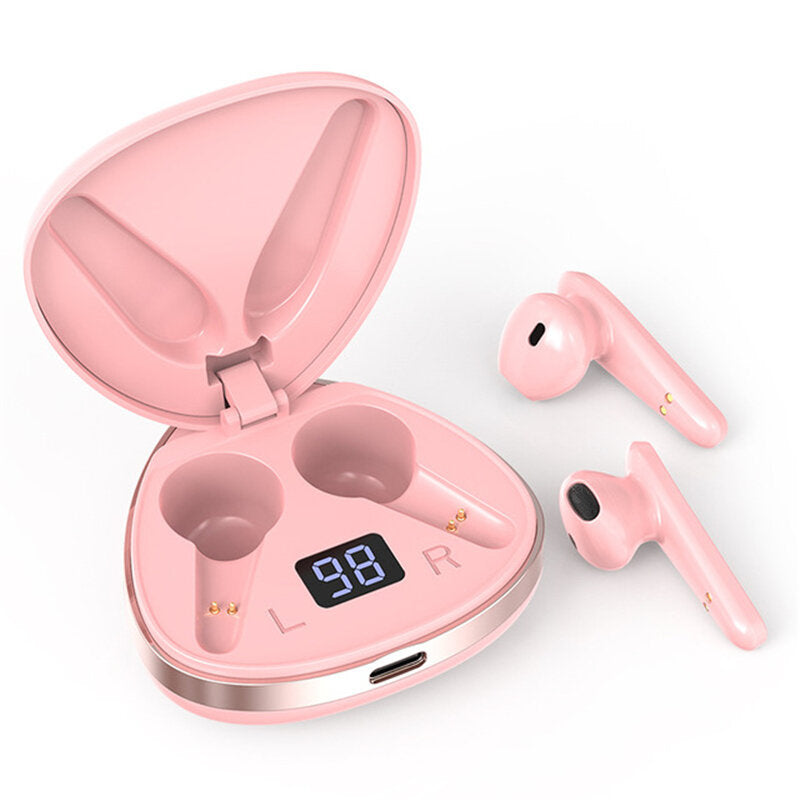 TWS Earphones Wireless bluetooth V5.0 Headphones HIFI Stereo Noise Reduction LED Display Smart Touch Half-In-Ear Earbuds with Mic