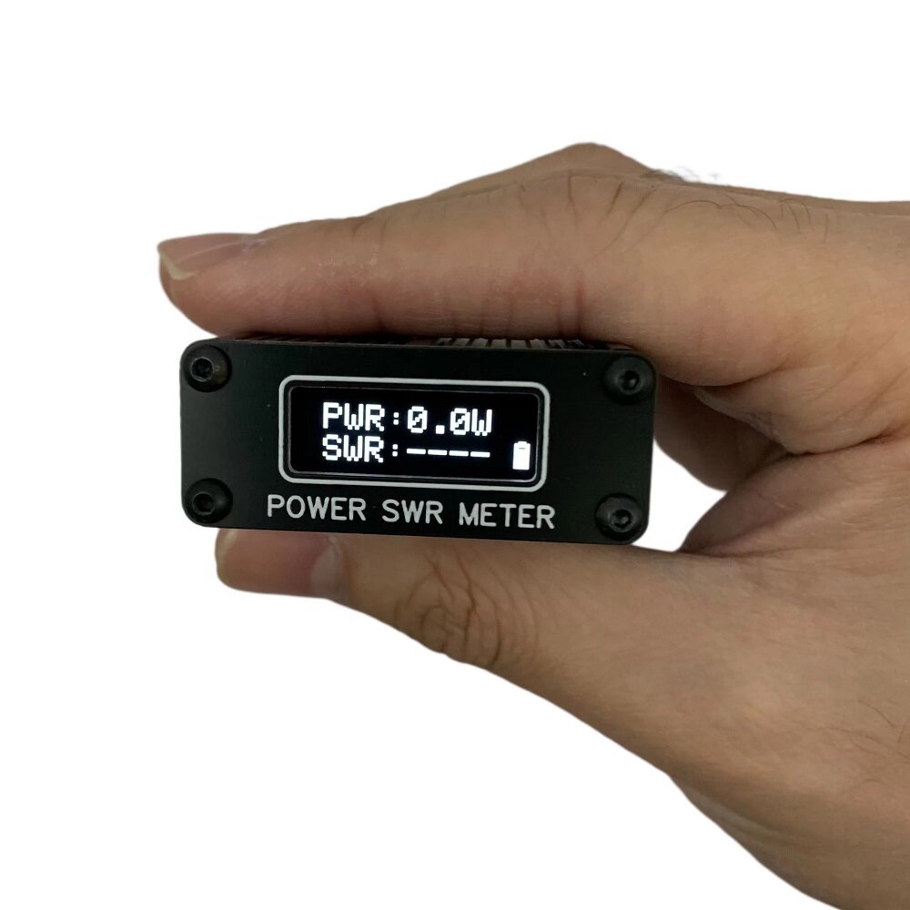 1.6MHz-30MHz 0.1W-11W QRP SWR Mini Desktop Shortwave Power Standing Wave Meter Built-in 400mAh Lithium Battery