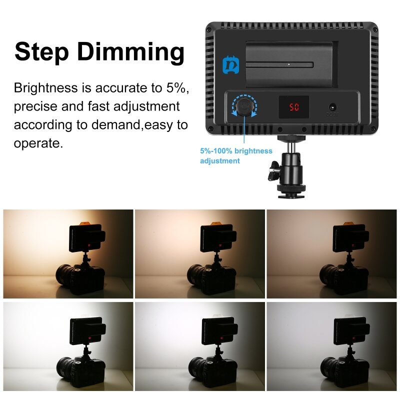 LEDs 12W 3300-5600K Dimmable Studio Light Video & Photo Light