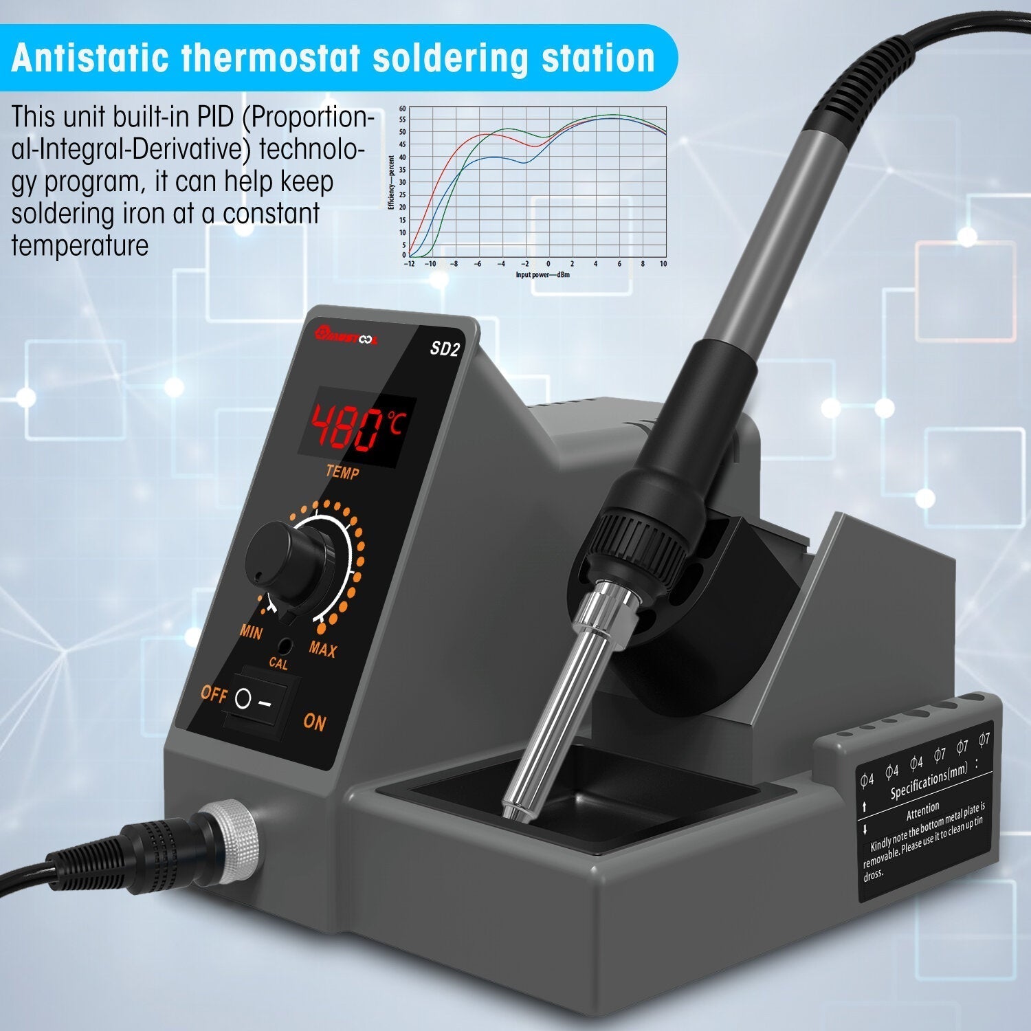 LCD 60W Soldering Station Professional PID Soldering Iron Station Tool Kit Adjustable Temperature