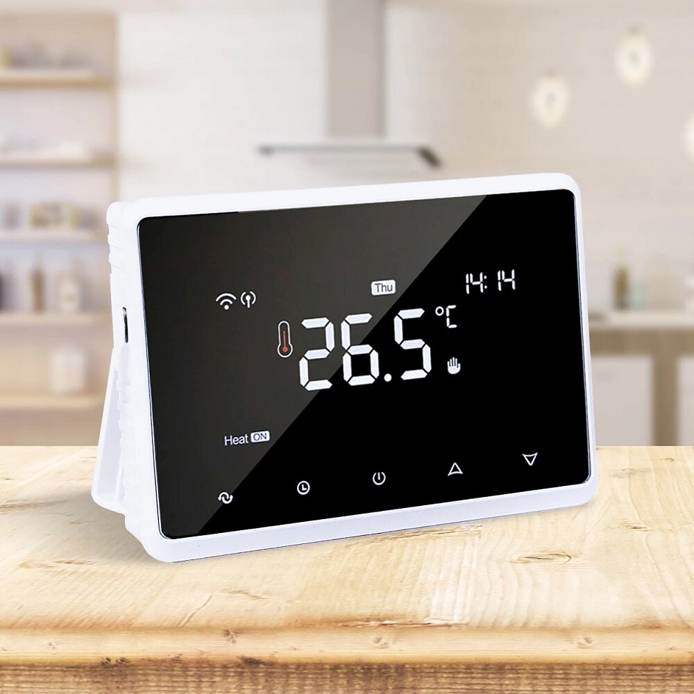 WiFi Smart LCD Touch Screen Floor Heating Wall Thermostat APP Remote Control Works with Alexa Google Home