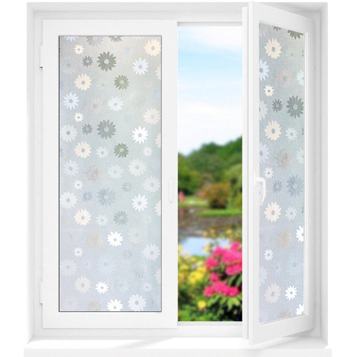 Frosted Privacy Glass Film Cling Anti-UV Cover Door Window Sticker Home Decorations