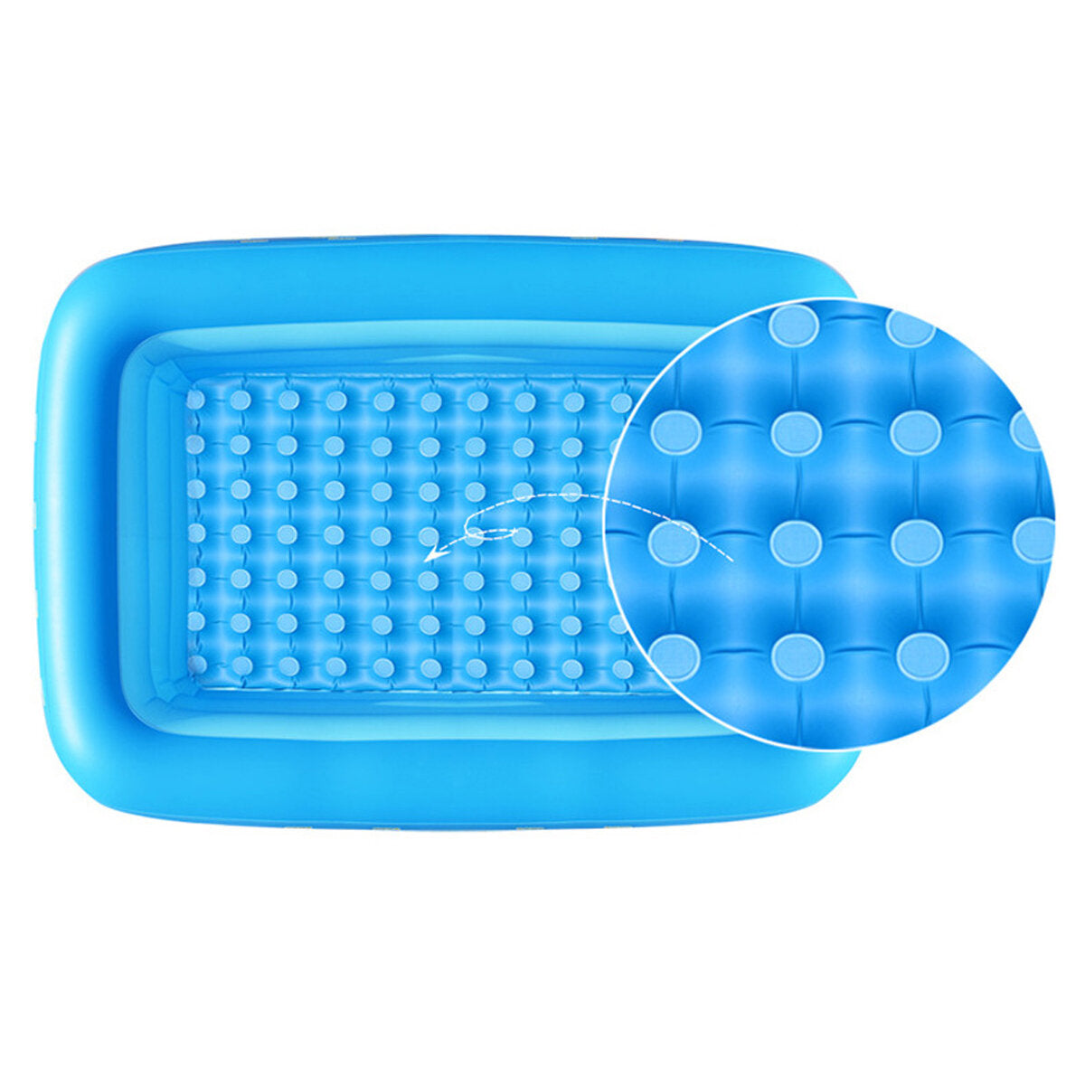 Full-Sized Family Inflatable Swimming Pool 3-Ring Inflatable Lounge Pool Summer Backyard for Adult Kids Babies