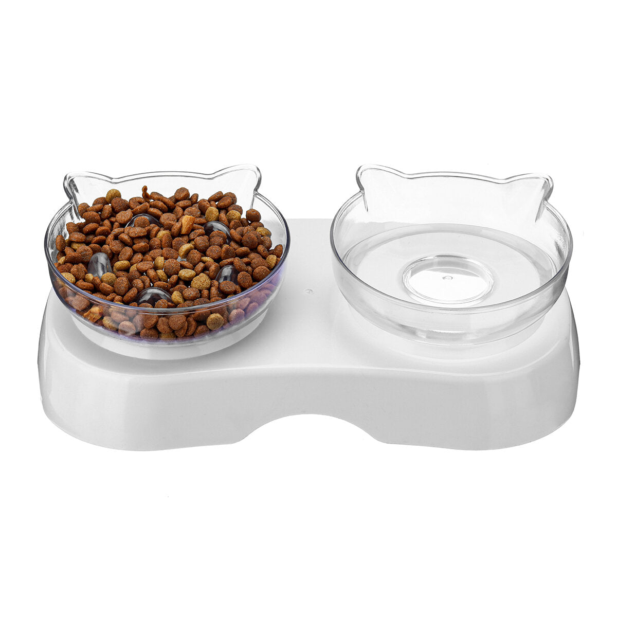 Slow Eat Pet Bowl Double With Stand Disassemble Dog Car Supplies Puppy Hilly Bottom 30x16x9cm Non-Slip Feeding Drinking Dish