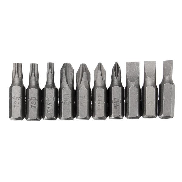 1/4 Inch L shaped Screwdriver Bits Wrench with 10Pcs Screwdriver Bits