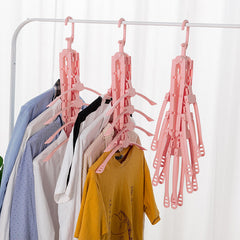 360 Degree Rotation Multi-functional Foldable 8 in 1 Cloth Hanger