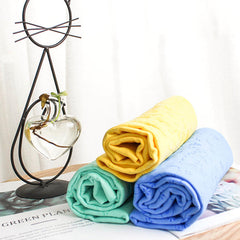 Pet Soft Pet Dog Bath Towel Cleaning Hair Dry Towel Synthetic Deerskin Washing Towel