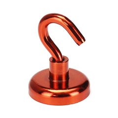 5pcs 32mm 34KG Magnetic Hook Holder Neodymium Magnet Red Hook Magnet