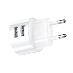 Dual USB-A Fast Charger 5V 2.1A EU Plug for iPhone 15 14 13 Xiaomi Hui Mate60 Pro