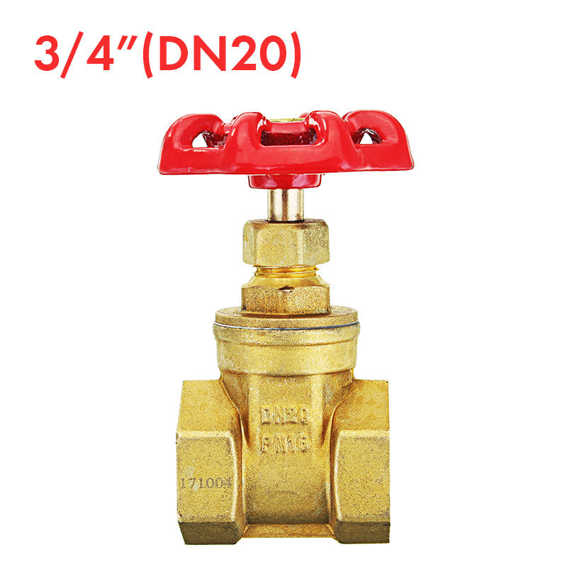 1/2" 3/4" 1" Brass Manual Gate Valves G Female Thread Water Flow Valve