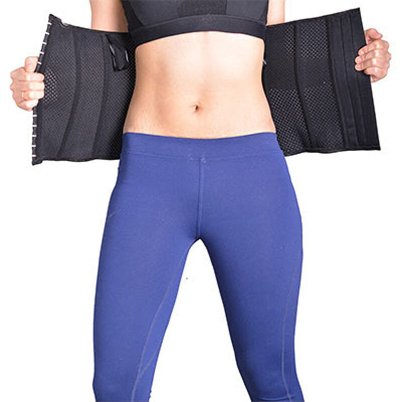 Body Shaper Sweat Waist Trimmer Sweat Waist Trainer Corset Sports Yoga Gym Workout Pilates Adjustable Durable Tummy Fat Burner Hot Sweat For Women