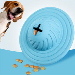 Pet Biting Flying Disk Multi-function Leaking Device Biting Toys Non-Toxic