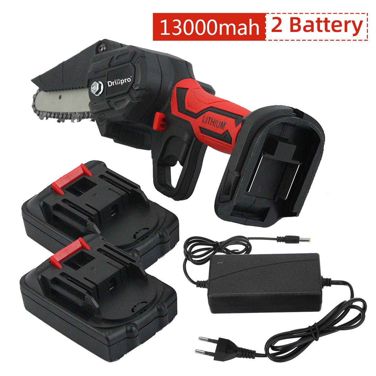 550W 4 inch Electric Chain Saw Woodworking Wood Cutter W/ 1pc/2pcs Battery
