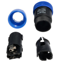 4 Pole Plug Male Speaker Audio Cable Connector Blue