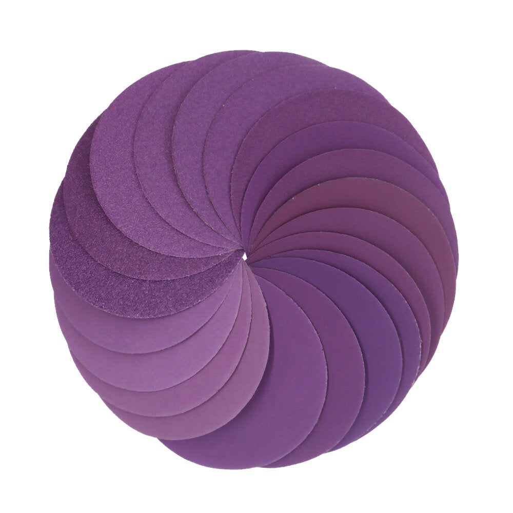 100pcs 4 Inch 100mm 80-3000 Grit Purple Sanding Disc Waterproof Hook Loop Sandpaper for Metal Wood Car Furniture Polishing