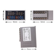 0~400 Intelligent Digital Display Temperature Time Controller for Hot Stamping Machine Oven K Type Thermocouple Relay Output