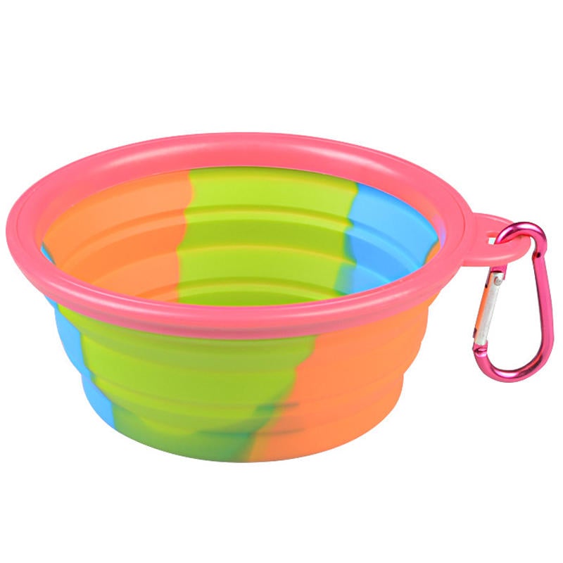 Folding Silicone Pet Bowl Portable Dog Food Drinking Water Feeding Supplies Outdoor Bowl