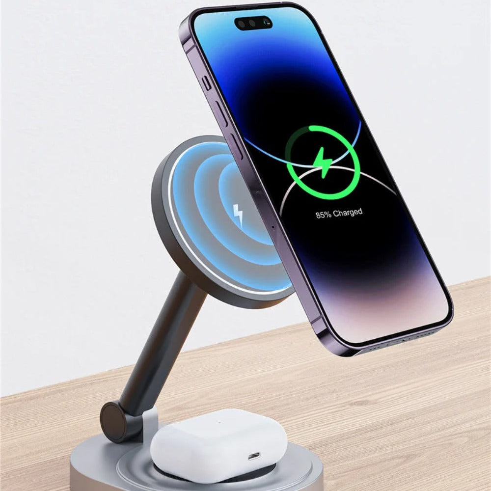 Magnetic Wireless Charger Stand for iPhone 15/14/13 Pro Max, AirPods Pro