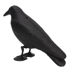 Black Crow Decoy Realistic Bird Pigeon Deter Scarer Scarecrow Mice Pest