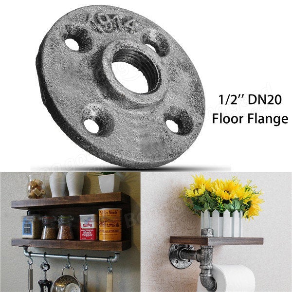 1/2 Inch Cast Iron Steel Tube Pipe Floor Flange Pipe Fitting Wall Mount