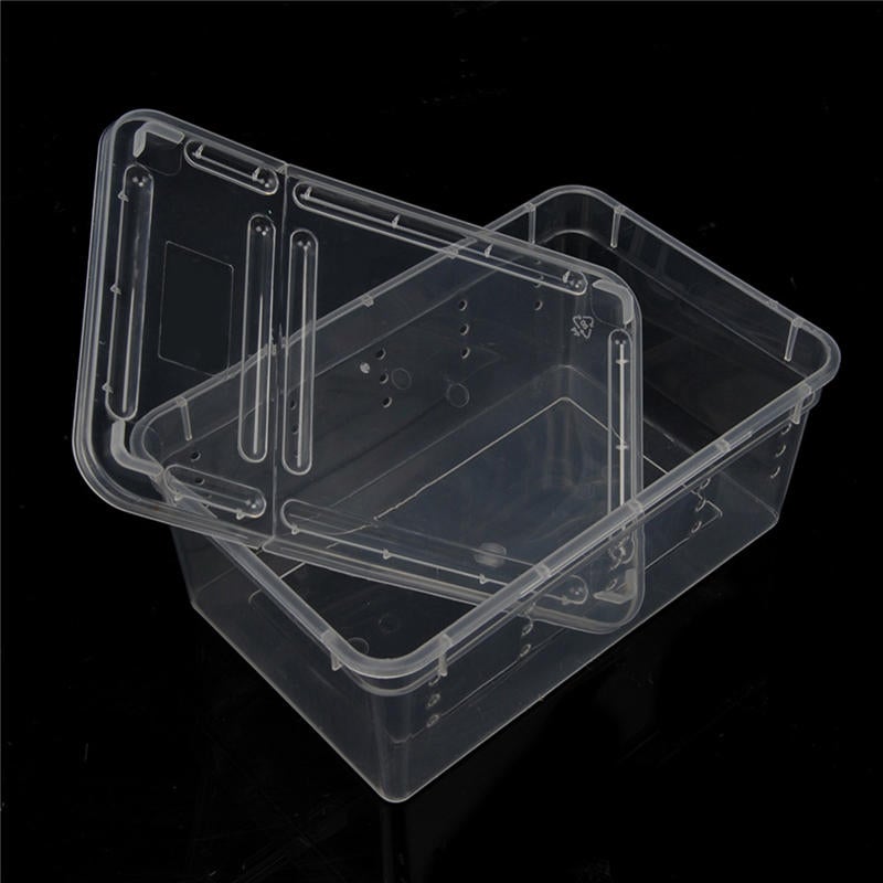 Transparent Plastic Box Insect Reptile Transport Breeding Live Food Feeding Box Parts Storage Box