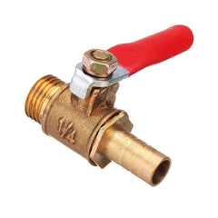 8mm Hose Barb to BSP Male Thread 1/2" 3/8" 1/2" Brass Inline Ball Valve Pipe Hose Coupler Adapter