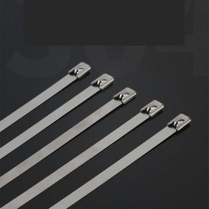 100Pcs 100-400mm Stainless Steel Zip Tie Cable Organizer Ties