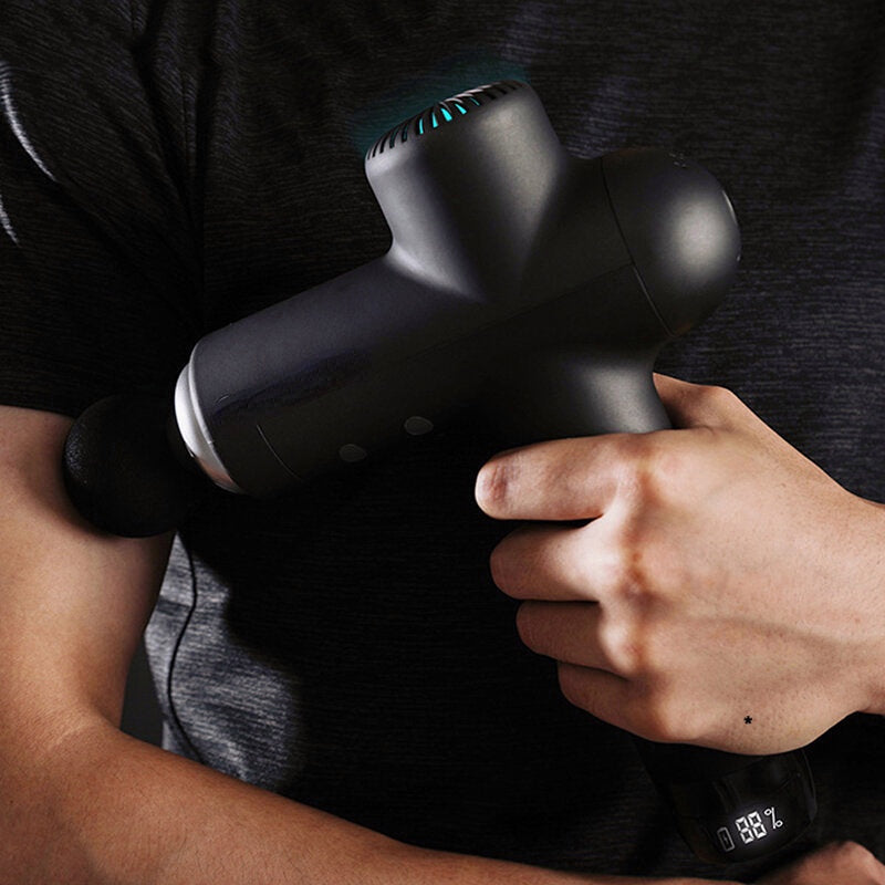 Noise Reduction Smart-Hit Massage Gun Deep Muscle Pain Relief Massager Digital Display Body Relaxation Fascial Gun