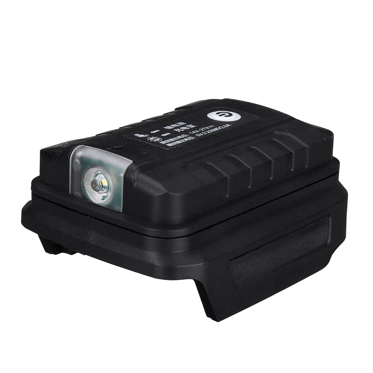 1 PC Black Plastic Li-ion Battery Charger With light Dual USB Output Ports