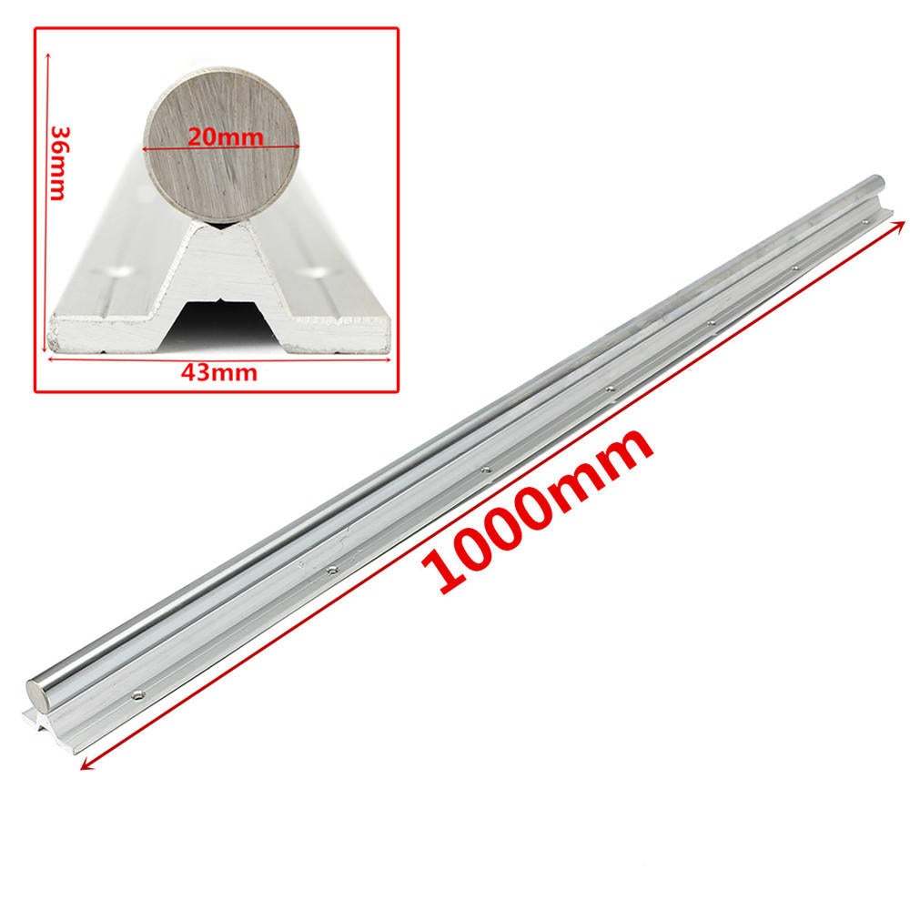 1000mm 20mm Linear Rail Shaft Steel Rod Slide Rod