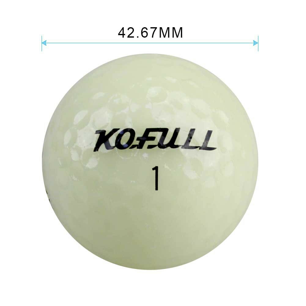 6 Pcs Luminous Golf Balls Lasting Bright Night Golf Balls with Mini LED Flashlight Team Sport