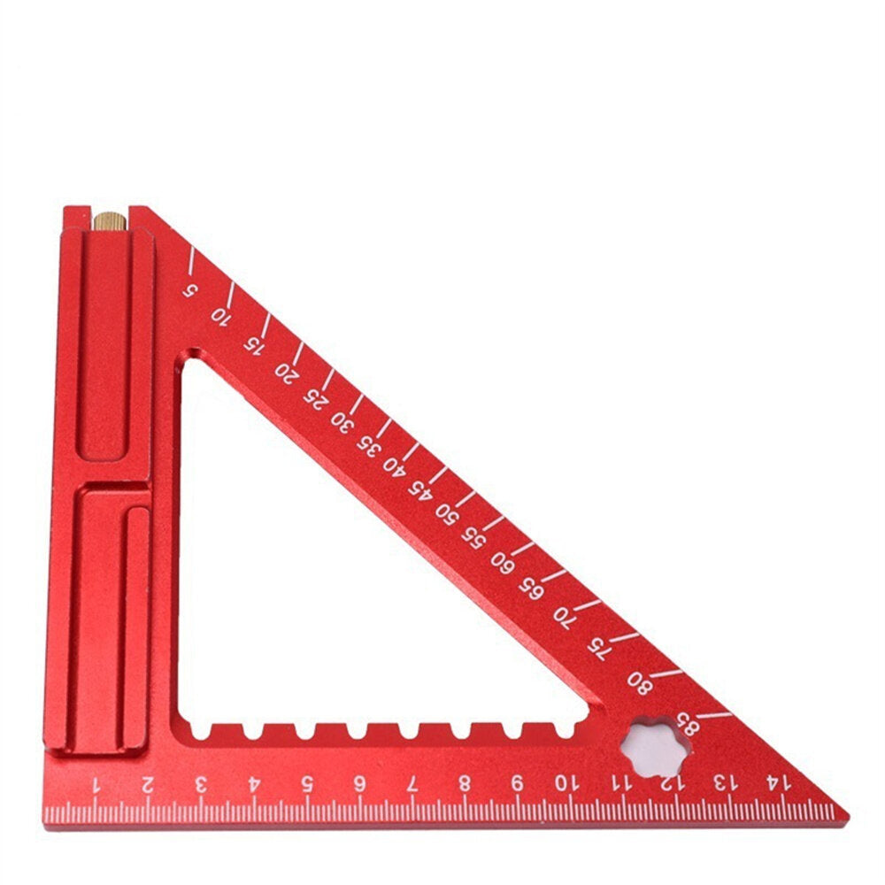 High-Precision Aluminum Alloy Triangle Ruler Double-Sided Scale with Needle Slider Woodworking Tool